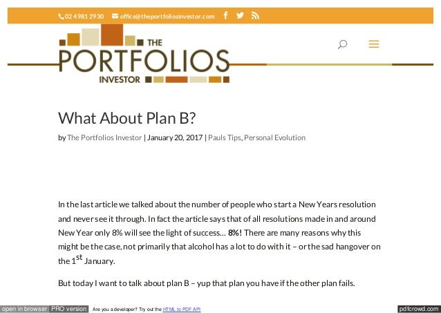 Getting To Plan B Pdf